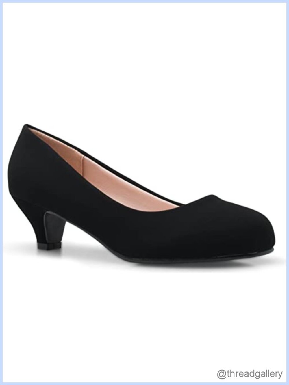 Kitten Heel Pumps Closed Toe Low Heel Dress Work Party Shoes